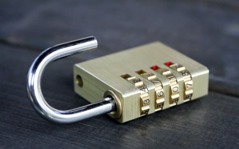 Reset your lock and change your combination code 