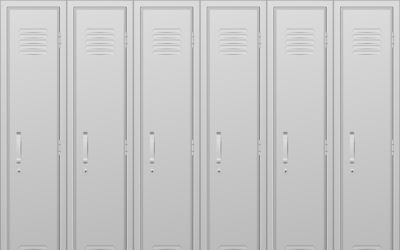 storage lockers combination lock vector illustration